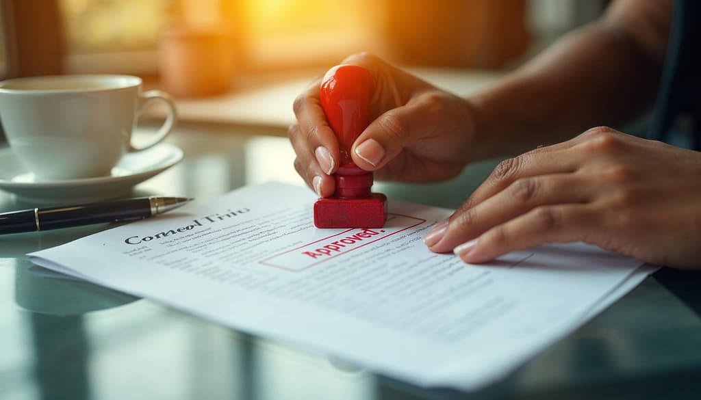 Regulatory compliance officer reviewing mortgage licensing documents