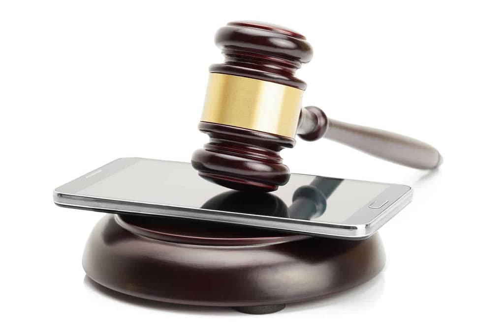 phone and gavel