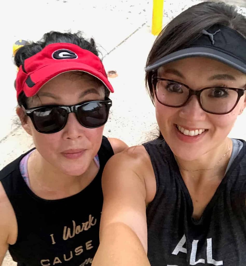 two women taking a selfie